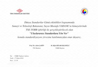 Standardizasyon Zirvesi – 17 Ekim 2018