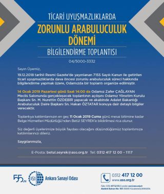 HUKD – Duyuru 11 Ocak 2019