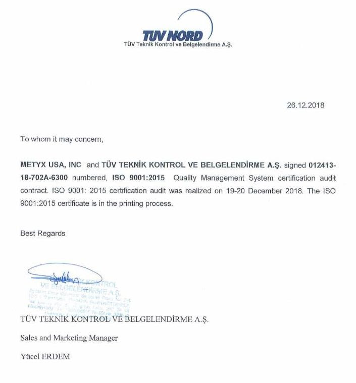 METYX Composites 14 Ocak 2019