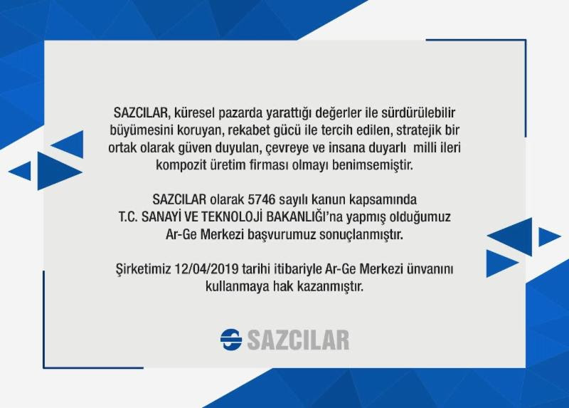 SAZCILAR AR-GE MERKEZİ OLDU