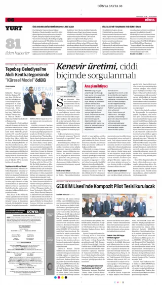 SEKTÖR TOPLANTIMIZ DÜNYA GAZETESİNDE