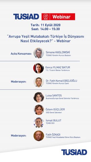 “Avrupa Yeşil Mutabakatı” Webinarı