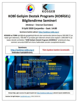 KOBİGEL Bilgilendirme Semineri Hakkında
