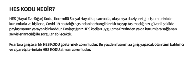 Fuarlar İçin HES Kodu Nasıl Alınır?