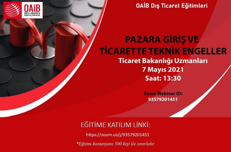 Pazara Giriş ve Ticarette Teknik Engeller Webinarı