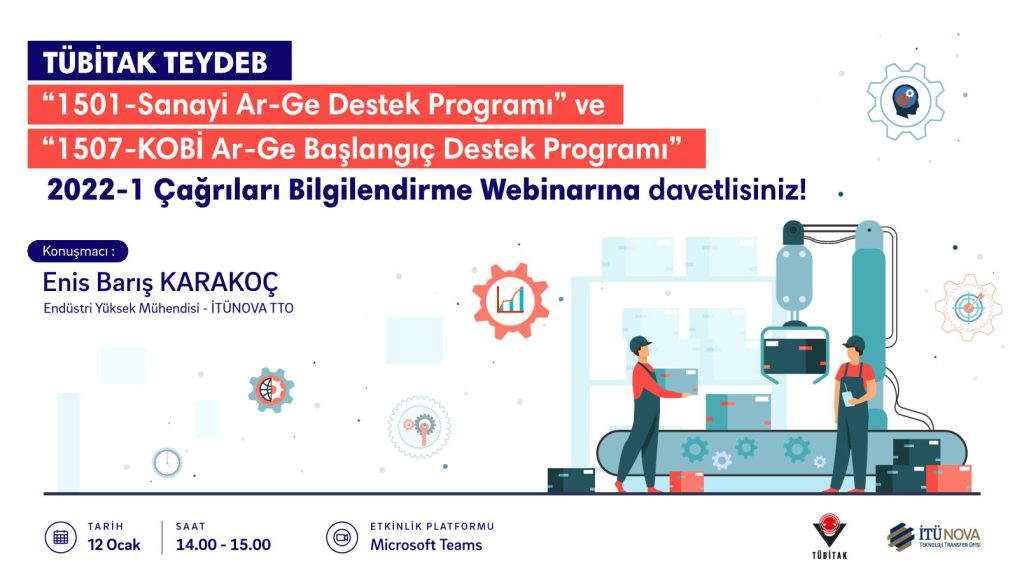 1501-Sanayi Ar-Ge ve 1507-KOBİ Ar-Ge Başlangıç Destek Prog.