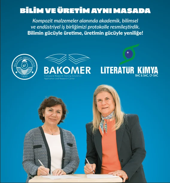 Kompozit sektöründe yeni bir iş birliği: Literatür Kimya & Balıkesir Üniversitesi BAKOMER