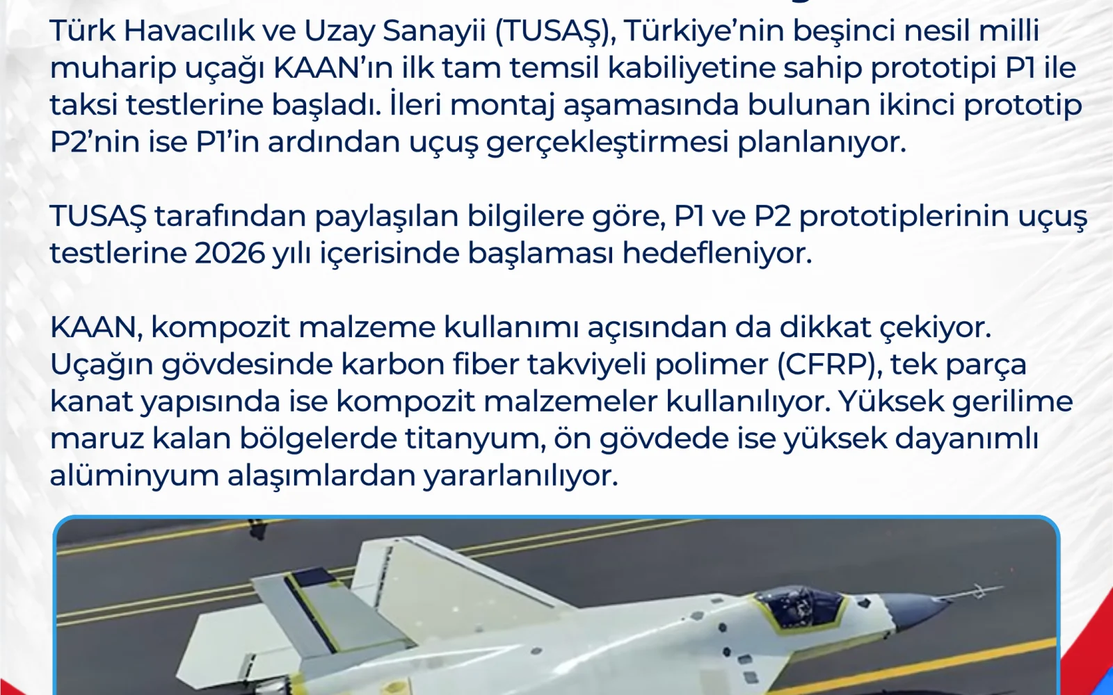 KAAN’ın P1 Prototipi Taksi Testlerine Başladı