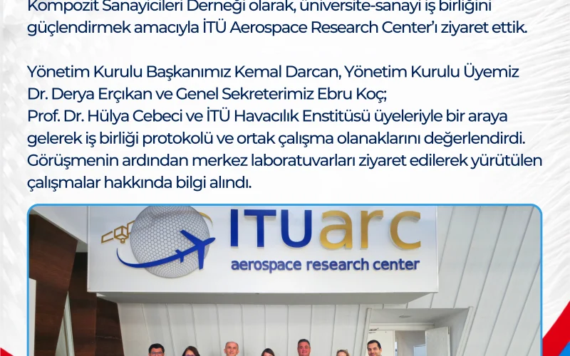 Derneğimizden İTÜ Aerospace Research Center’a Ziyaret