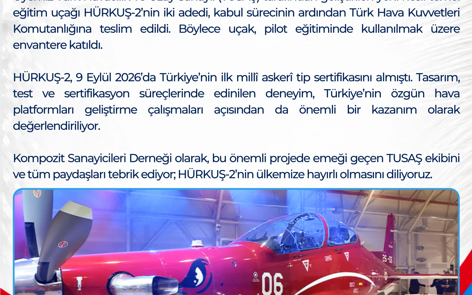HÜRKUŞ-2 Türk Hava Kuvvetleri Envanterinde