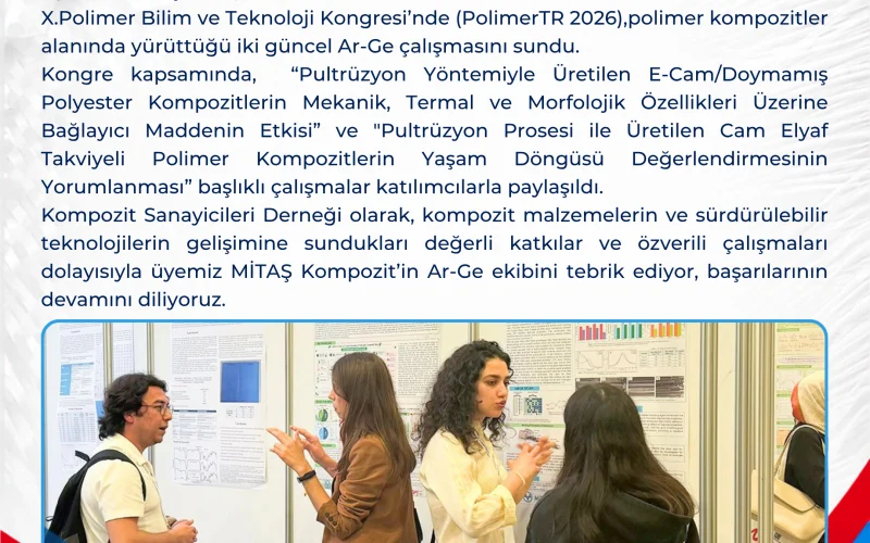 MİTAŞ Kompozit, Ar-Ge Çalışmalarını PolimerTR 2026’da Sundu